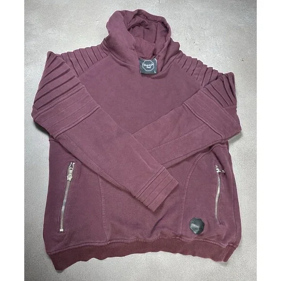 Project X Paris Moto Ribbed Sleeve Pullover Hoodie Jacket Mens L - Picture 1 of 5